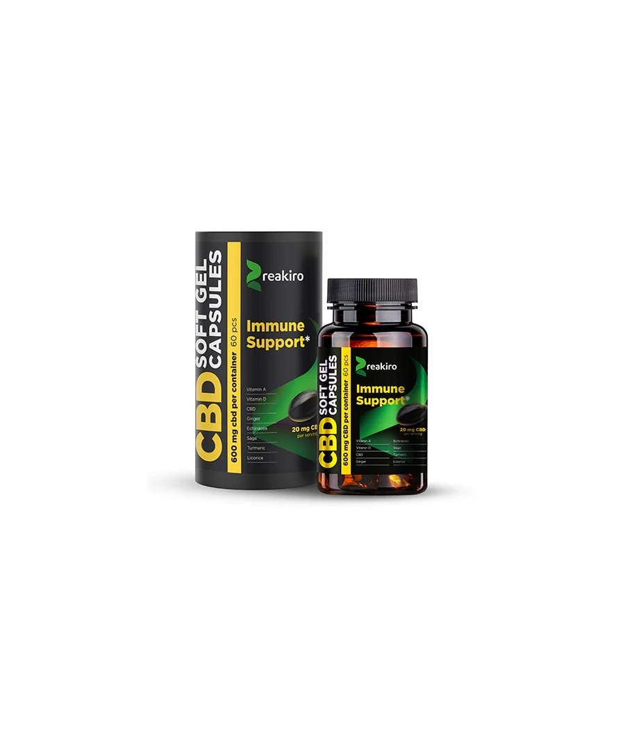 Reakiro 600mg CBD Full Spectrum Immune Support Capsules - 60 Caps (BUY 1 GET 1 FREE)