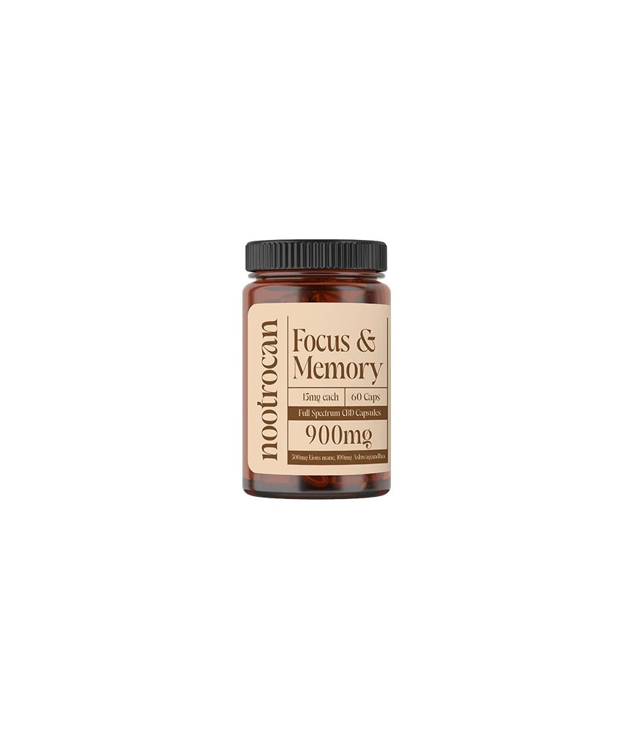 Nootrocan 900mg Full Spectrum CBD Nootropic Capsules - 60 Caps