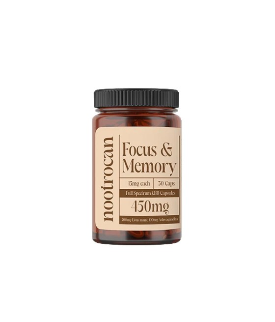 Nootrocan 450mg Full Spectrum CBD Nootropic Capsules - 30 Caps