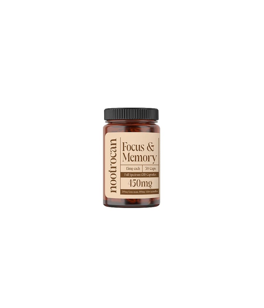 Nootrocan 450mg Full Spectrum CBD Nootropic Capsules - 30 Caps