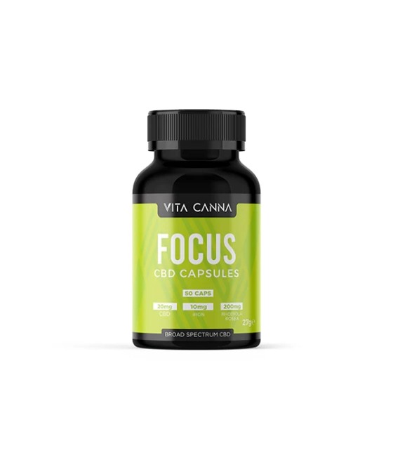 Vita Canna 1000mg Broad Spectrum Functional CBD Vegan Capsules - 50 Caps