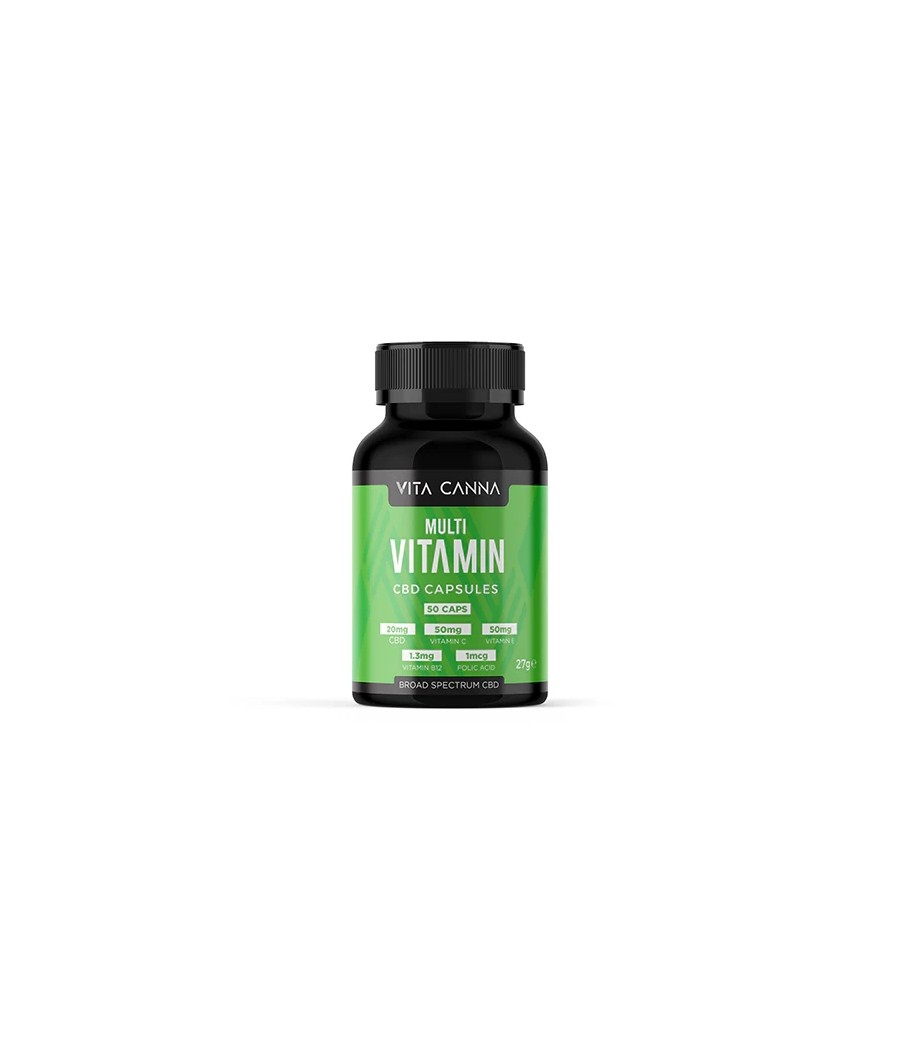 Vita Canna 1000mg Broad Spectrum Functional CBD Vegan Capsules - 50 Caps
