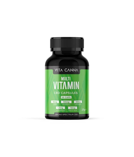 Vita Canna 500mg Broad Spectrum Functional CBD Vegan Capsules - 50 Caps