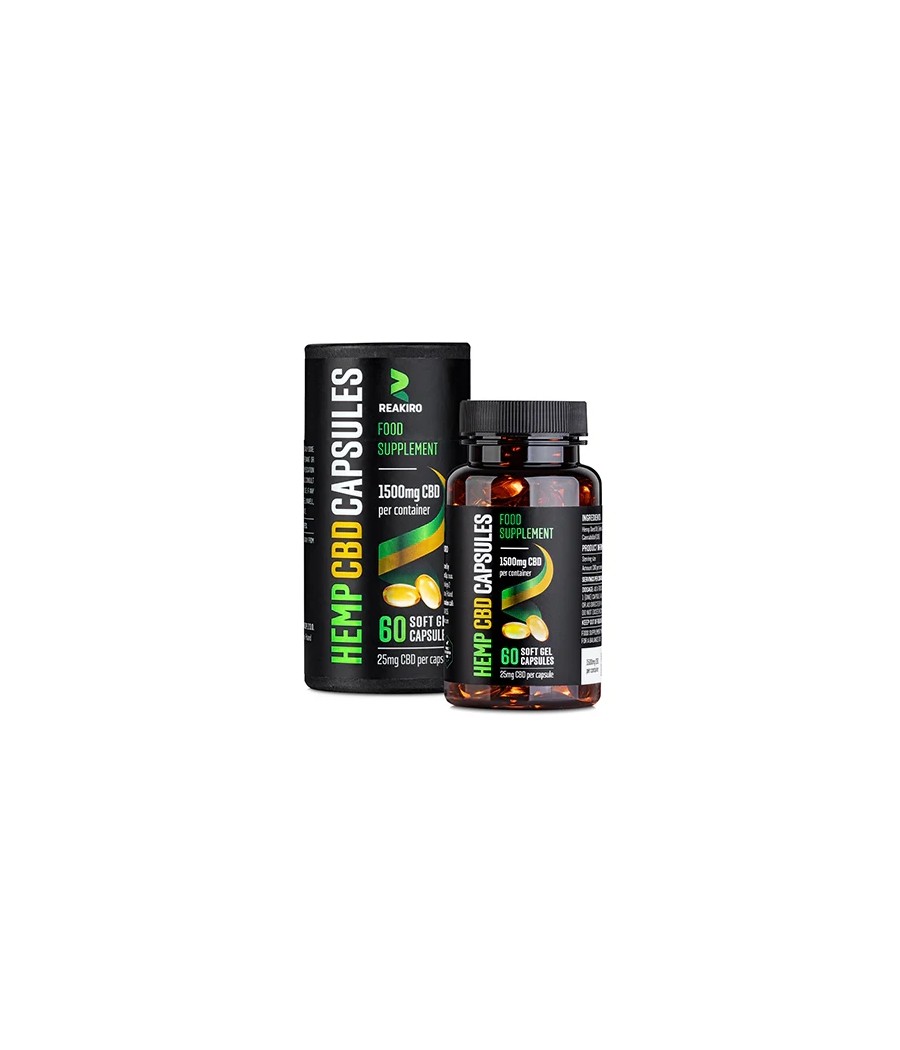 Reakiro 1500mg Full Spectrum CBD Soft Gel Capsules - 30 Caps (BUY 1 GET 1 FREE)