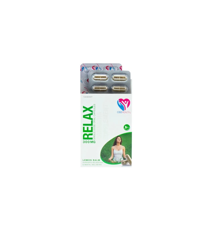 CBD by British Cannabis 300mg CBD Oral Capsules 30 Caps - Relax