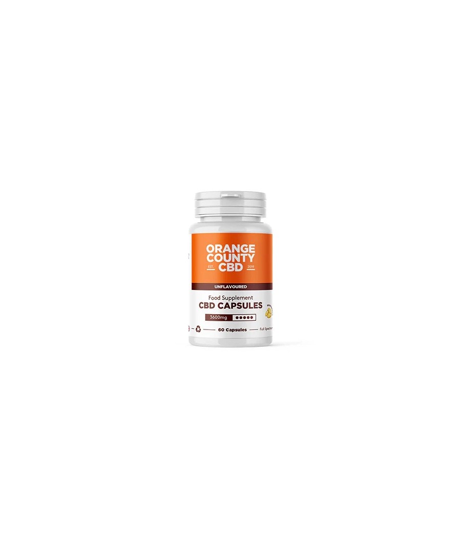 Orange County CBD 3600mg Full Spectrum CBD Capsules - 60 Caps