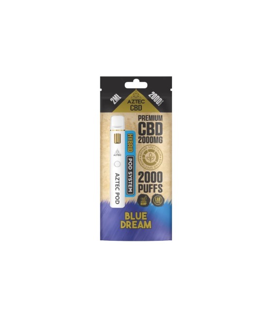 Aztec CBD 2000mg Broad Spectrum Starter Pro Pod Vape Kit 2000 Puffs