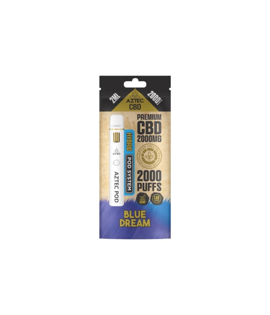 Aztec CBD 2000mg Broad Spectrum Starter Pro Pod Vape Kit 2000 Puffs