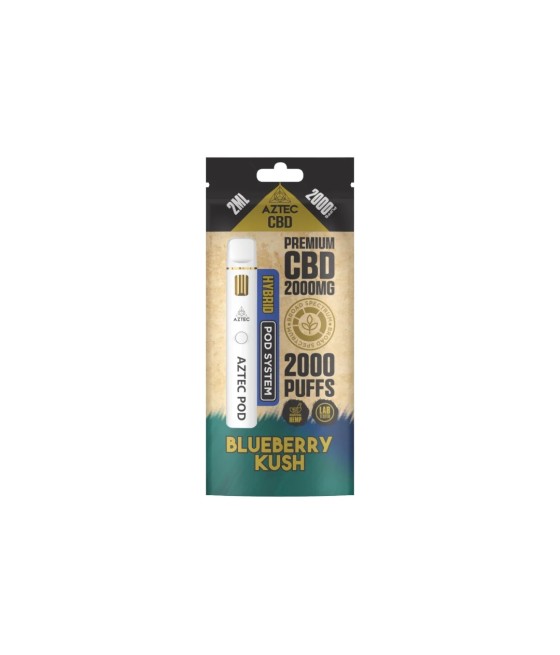 Aztec CBD 2000mg Broad Spectrum Starter Pro Pod Vape Kit 2000 Puffs