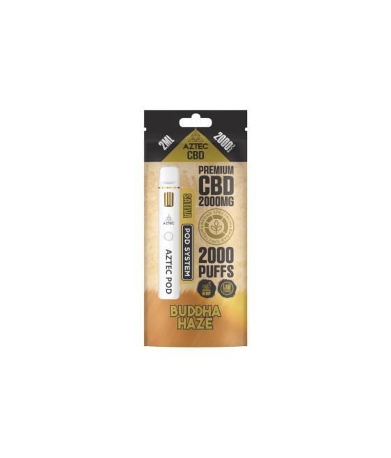 Aztec CBD 2000mg Broad Spectrum Starter Pro Pod Vape Kit 2000 Puffs