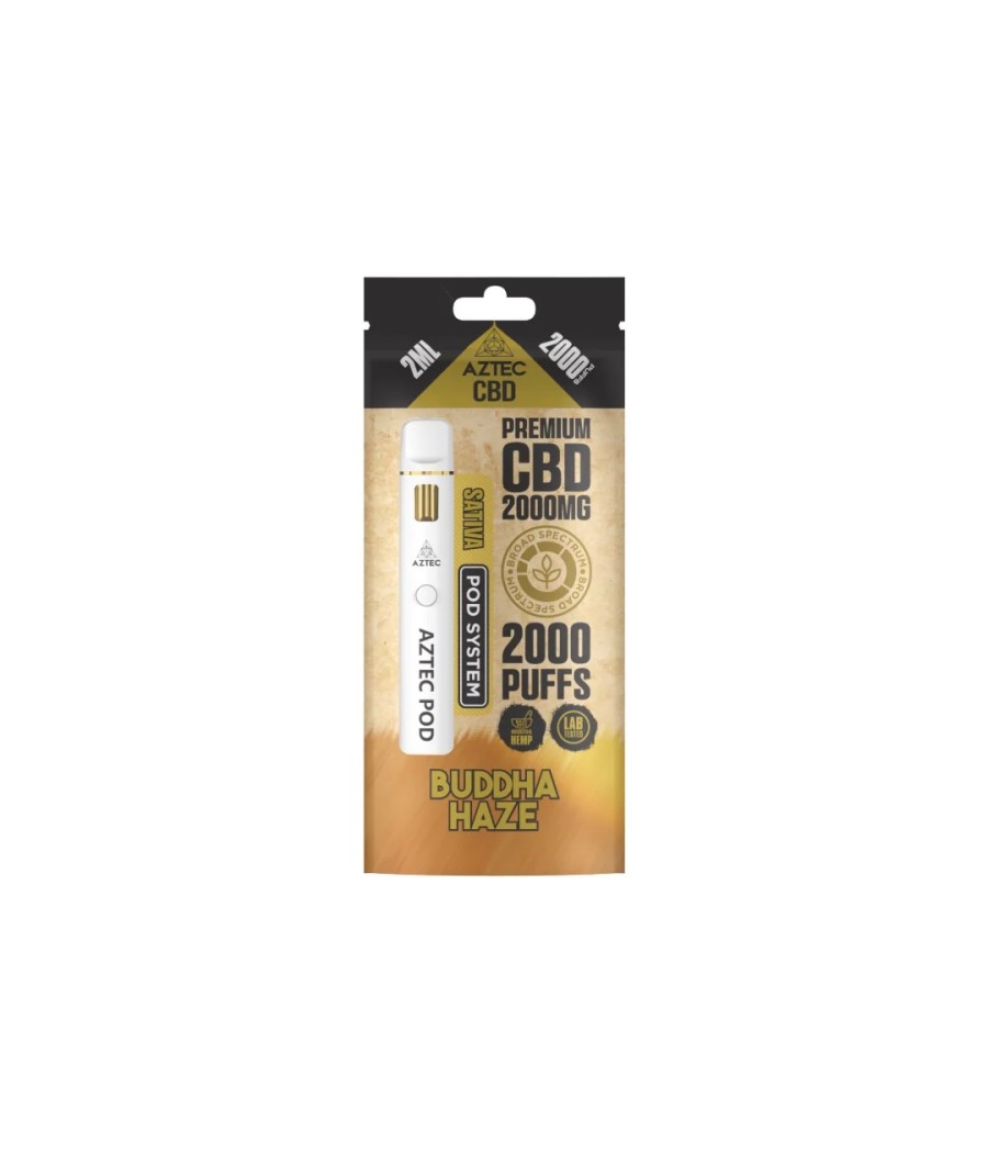 Aztec CBD 2000mg Broad Spectrum Starter Pro Pod Vape Kit 2000 Puffs