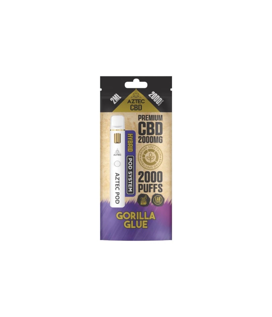 Aztec CBD 2000mg Broad Spectrum Starter Pro Pod Vape Kit 2000 Puffs