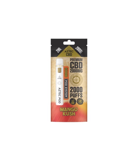 Aztec CBD 2000mg Broad Spectrum Starter Pro Pod Vape Kit 2000 Puffs