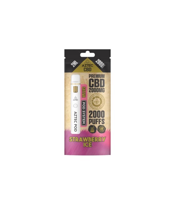 Aztec CBD 2000mg Broad Spectrum Starter Pro Pod Vape Kit 2000 Puffs