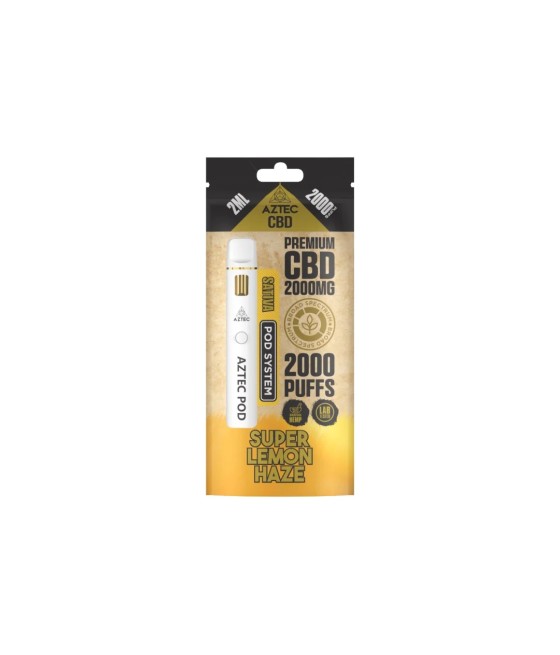 Aztec CBD 2000mg Broad Spectrum Starter Pro Pod Vape Kit 2000 Puffs
