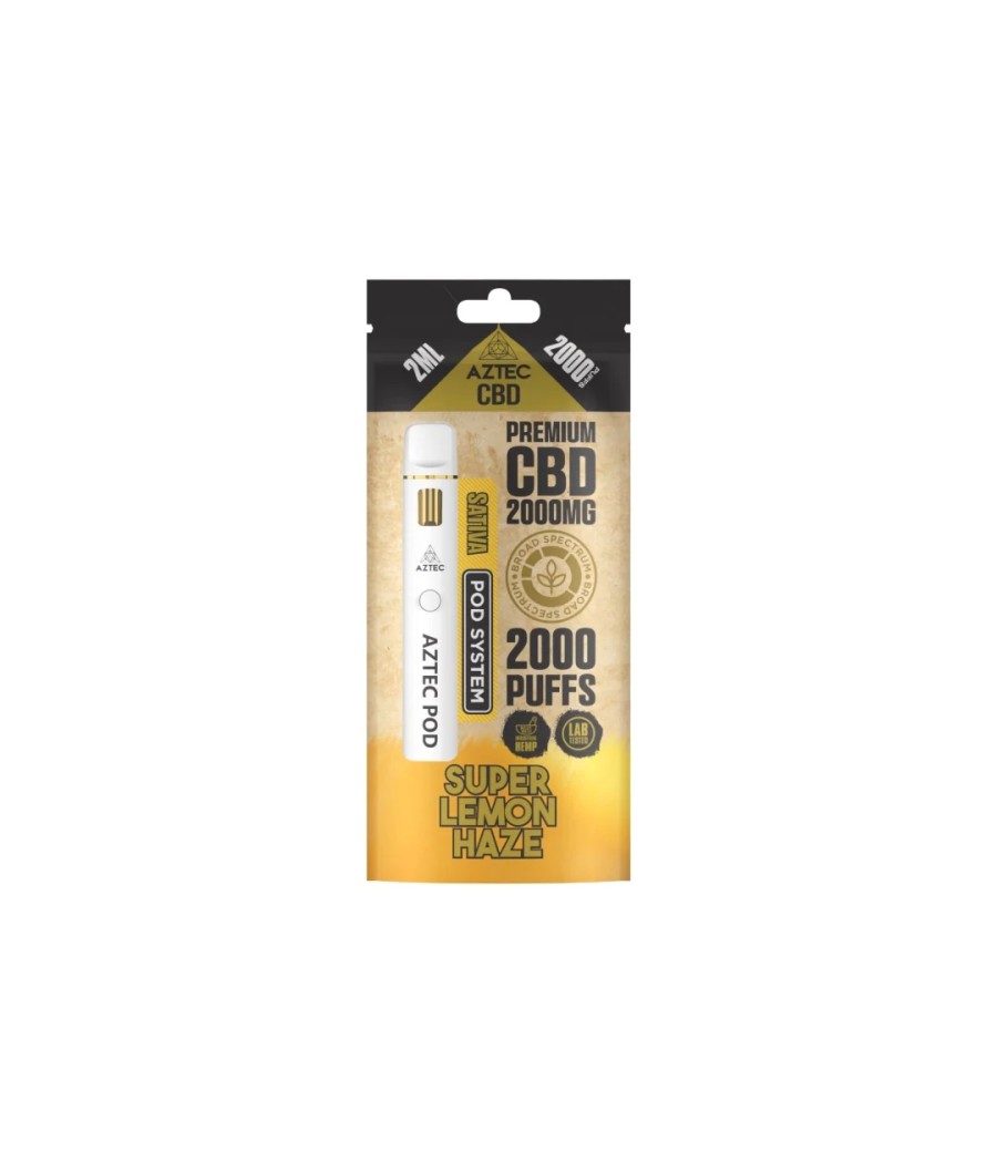 Aztec CBD 2000mg Broad Spectrum Starter Pro Pod Vape Kit 2000 Puffs