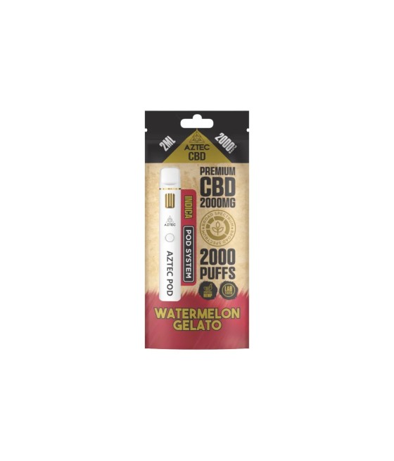 Aztec CBD 2000mg Broad Spectrum Starter Pro Pod Vape Kit 2000 Puffs