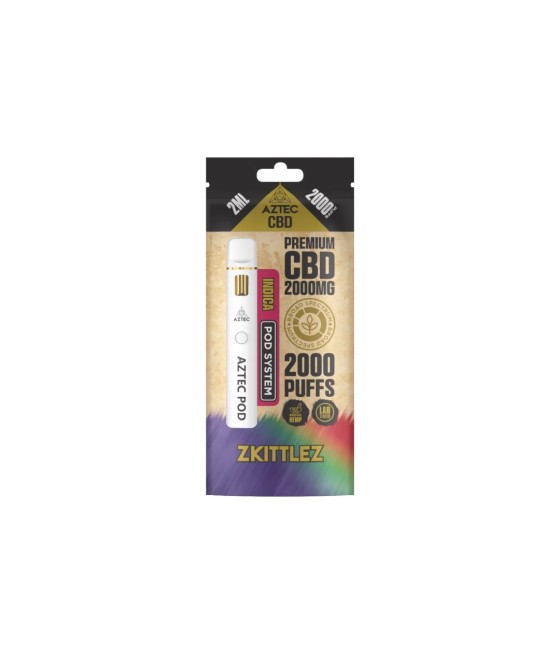 Aztec CBD 2000mg Broad Spectrum Starter Pro Pod Vape Kit 2000 Puffs