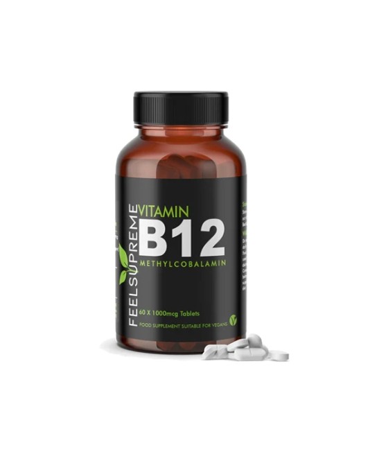 Feel Supreme 1000mcg Vitamin B12 Methylcobalamin Tablets - 60 Tabs