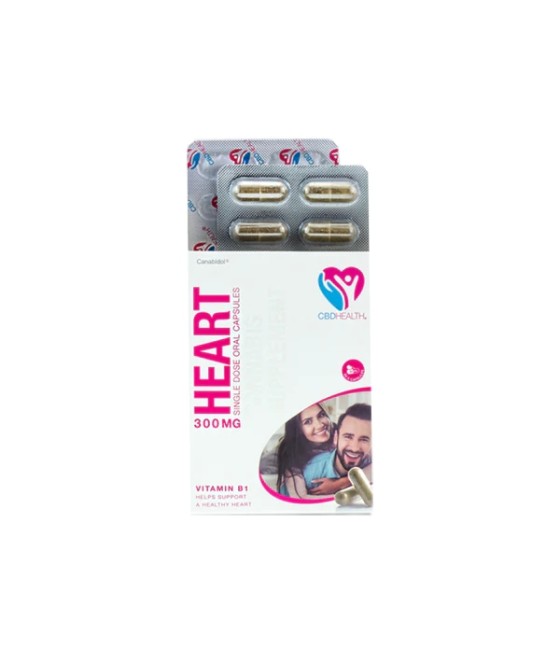 CBD by British Cannabis 300mg CBD Oral Capsules 30 Caps - Heart