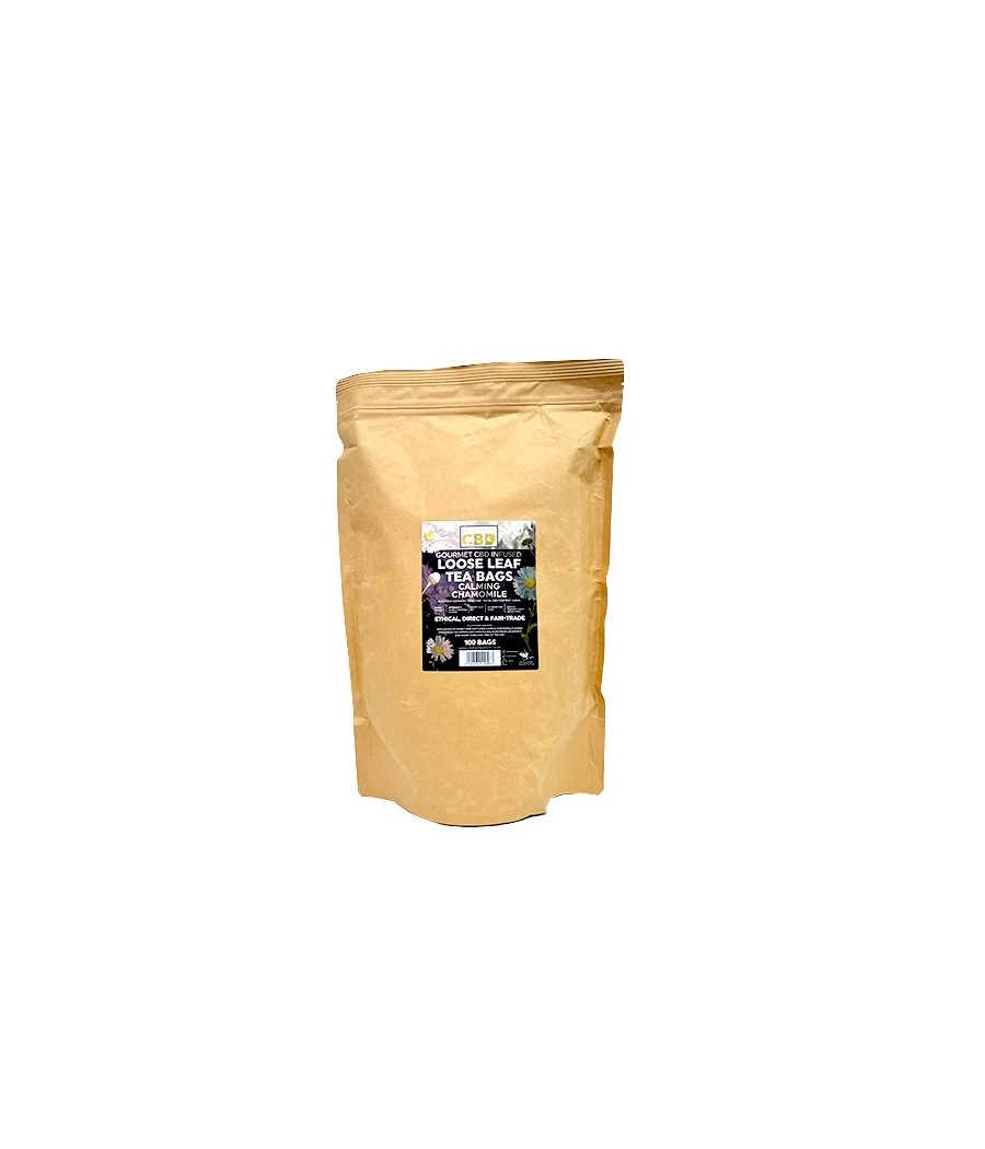 Equilibrium CBD 340mg Tea Chamomile Catering Pack - 100 Biodegradable Pyramid Tea Bags Equilibrium CBD 340mg Tea Chamomile Catering Pack - 100 Biodegradable Pyramid Tea Bags