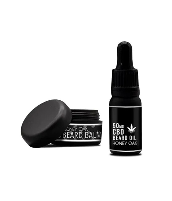 NKD 150mg CBD Twin Pack Honey Oak Beard Oil and balm