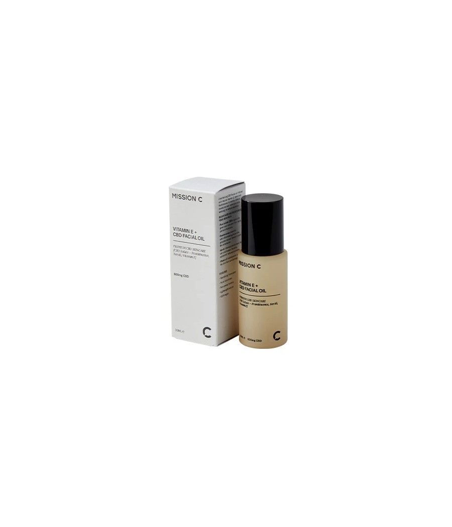 Mission C Vitamin E + 600mg CBD Facial Oil - 30ml Mission C Vitamin E + 600mg CBD Facial Oil - 30ml