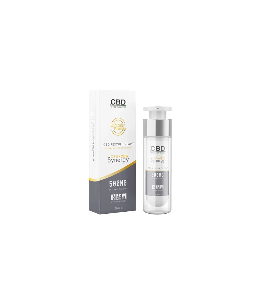 CBD By British Cannabis Synergy 500mg CBG + CBD Rescue Cream - 50ml CBD By British Cannabis Synergy 500mg CBG + CBD Rescue Cream - 50ml