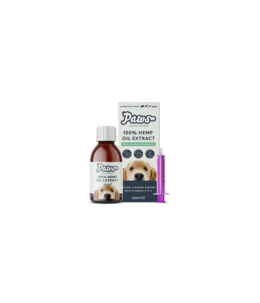 Paws 100% Hemp Oil Extract For Dogs - 200ml Paws 100% Hemp Oil Extract For Dogs - 200ml