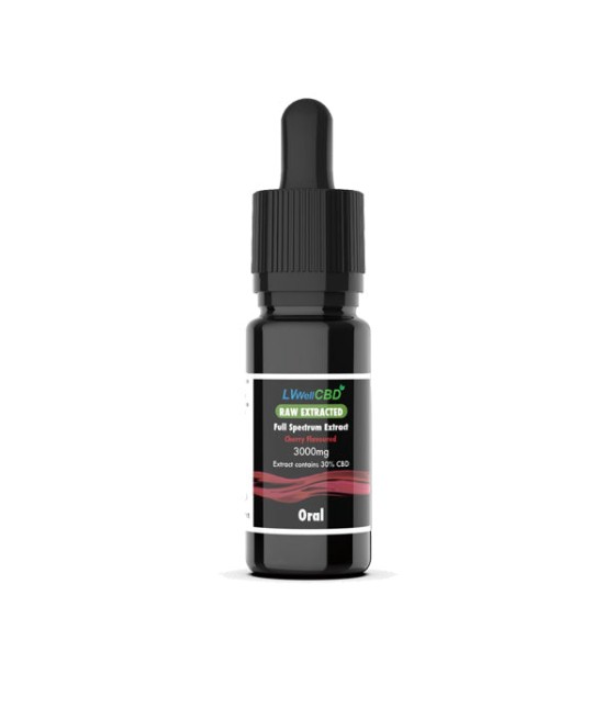 Buy 3000mg Raw Cherry Oral Drops - 10ml | LVWell CBD