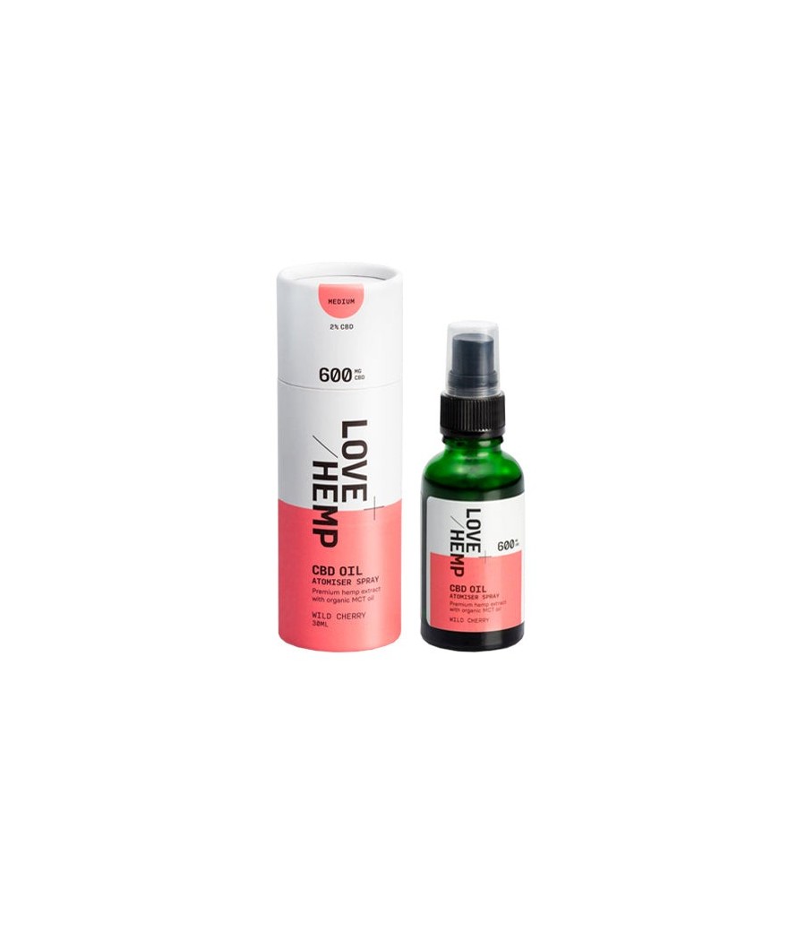 Buy 600mg Wild Cherry 2% CBD Oil Spray - 30ml | Love Hemp