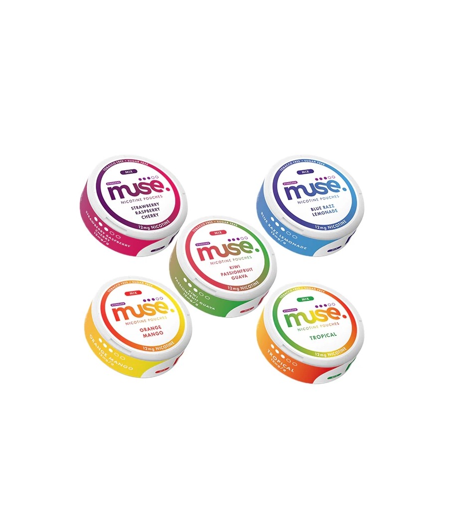 12mg Muse Nicotine Pouches (UK Made) - 20 Pouches 12mg Muse Nicotine Pouches (UK Made) - 20 Pouches