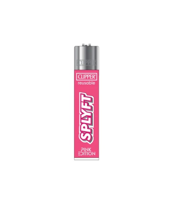 1x Clipper SPLYFT Pink Large Classic Refillable Lighter