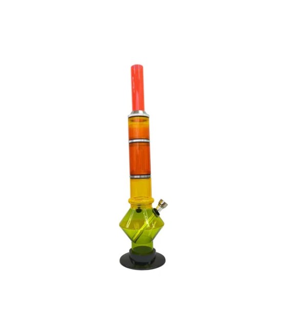 14" Rasta Acrylic Bong - WB-08C