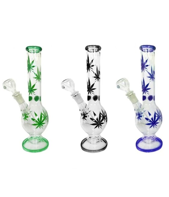 6 x 4Smoke 14" Leaf Design Glass Bong - GB66 / GB67