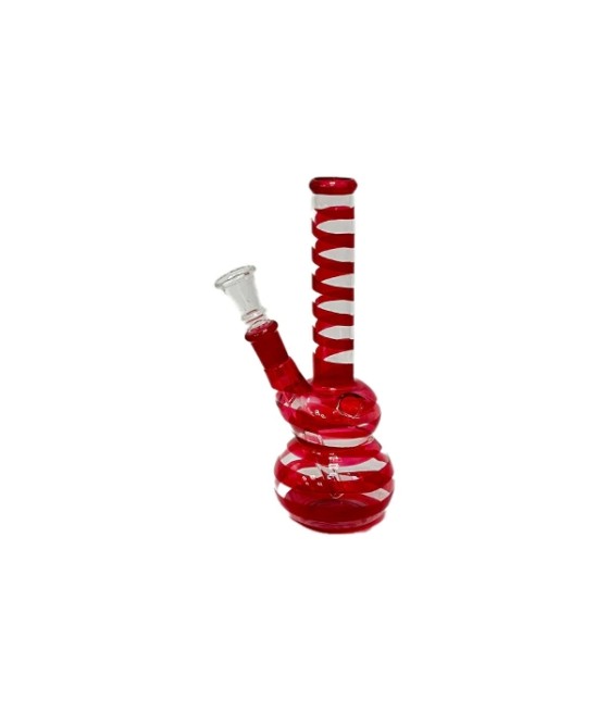 10 x 8" Striped Glass Bong - GB81
