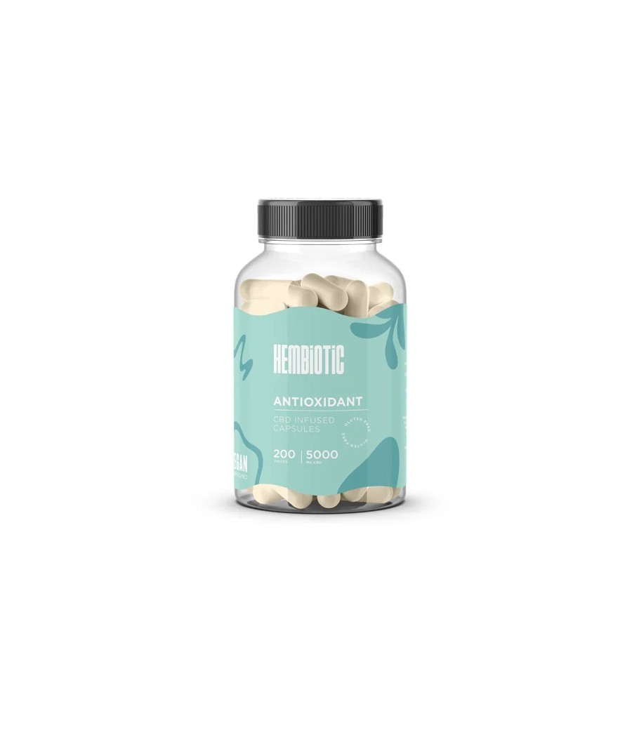 Hembiotic 5000mg Bulk Functional CBD Capsules - 200 Caps