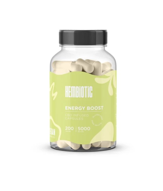 Hembiotic 5000mg Bulk Functional CBD Capsules - 200 Caps