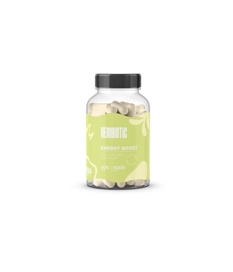 Hembiotic 5000mg Bulk Functional CBD Capsules - 200 Caps
