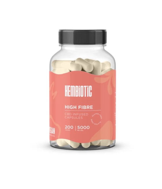 Hembiotic 5000mg Bulk Functional CBD Capsules - 200 Caps