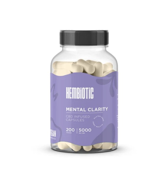Hembiotic 5000mg Bulk Functional CBD Capsules - 200 Caps