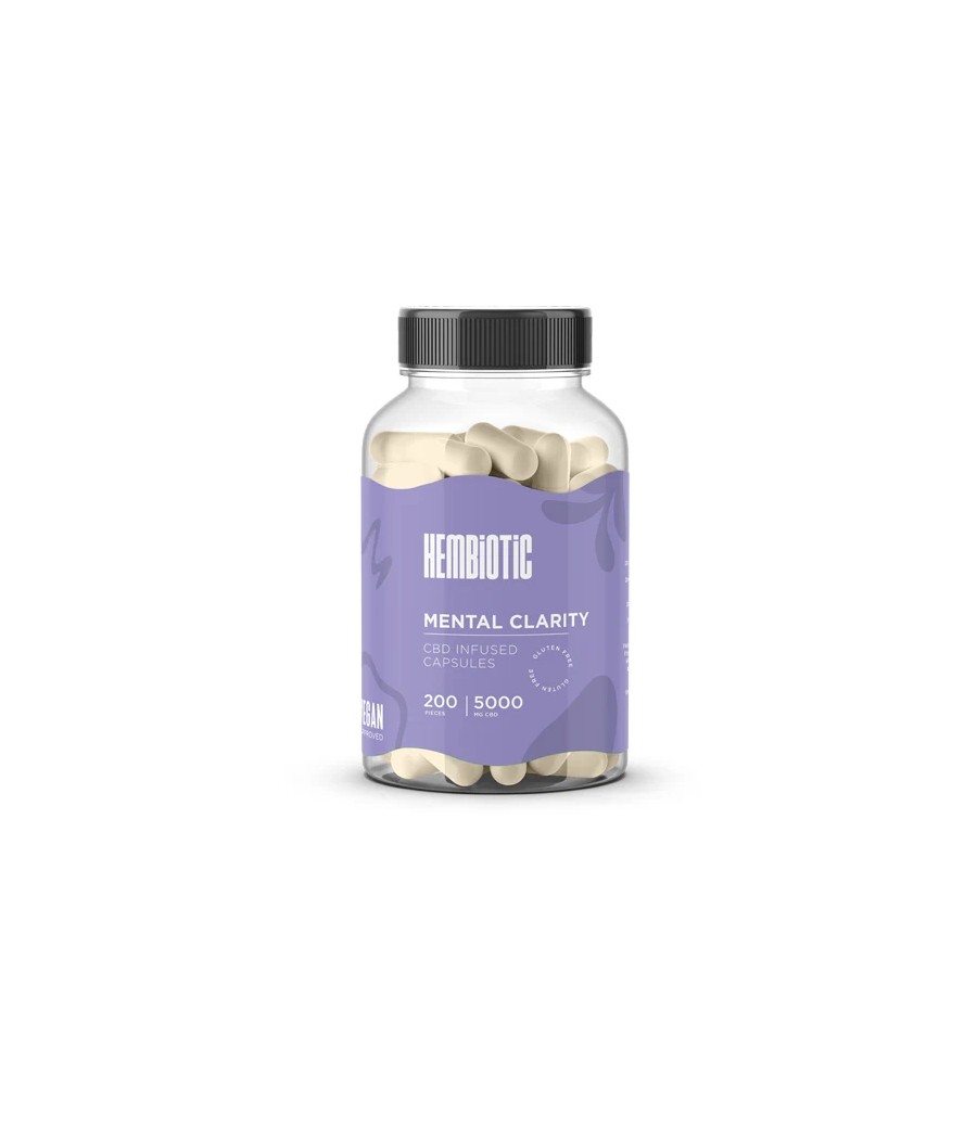 Hembiotic 5000mg Bulk Functional CBD Capsules - 200 Caps