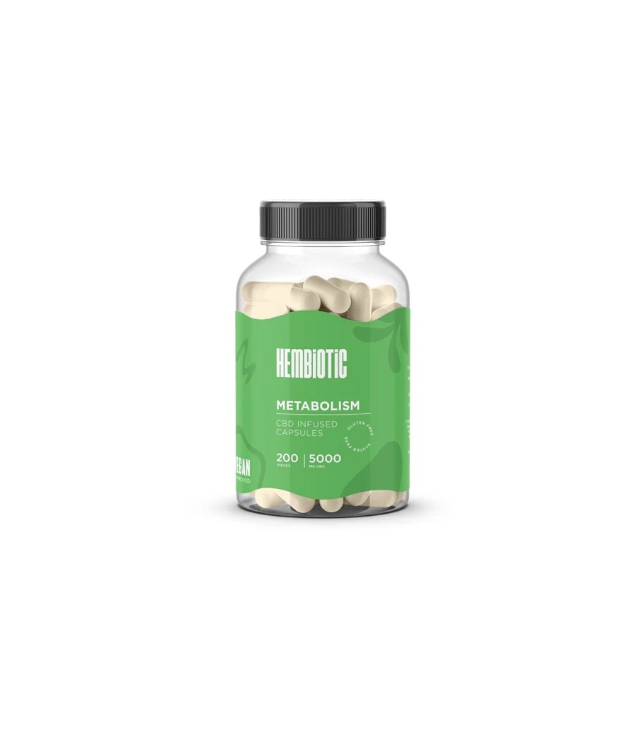 Hembiotic 5000mg Bulk Functional CBD Capsules - 200 Caps