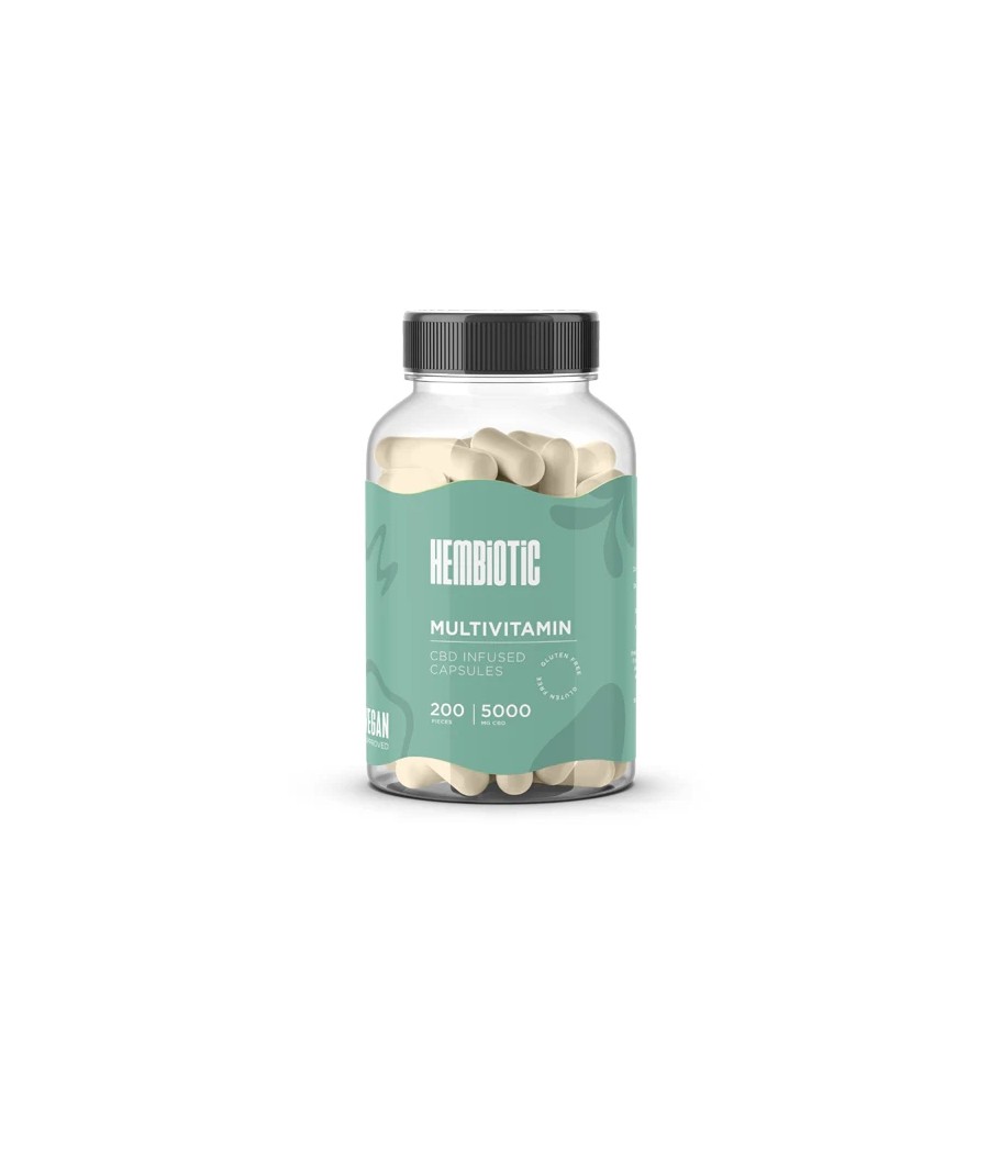 Hembiotic 5000mg Bulk Functional CBD Capsules - 200 Caps