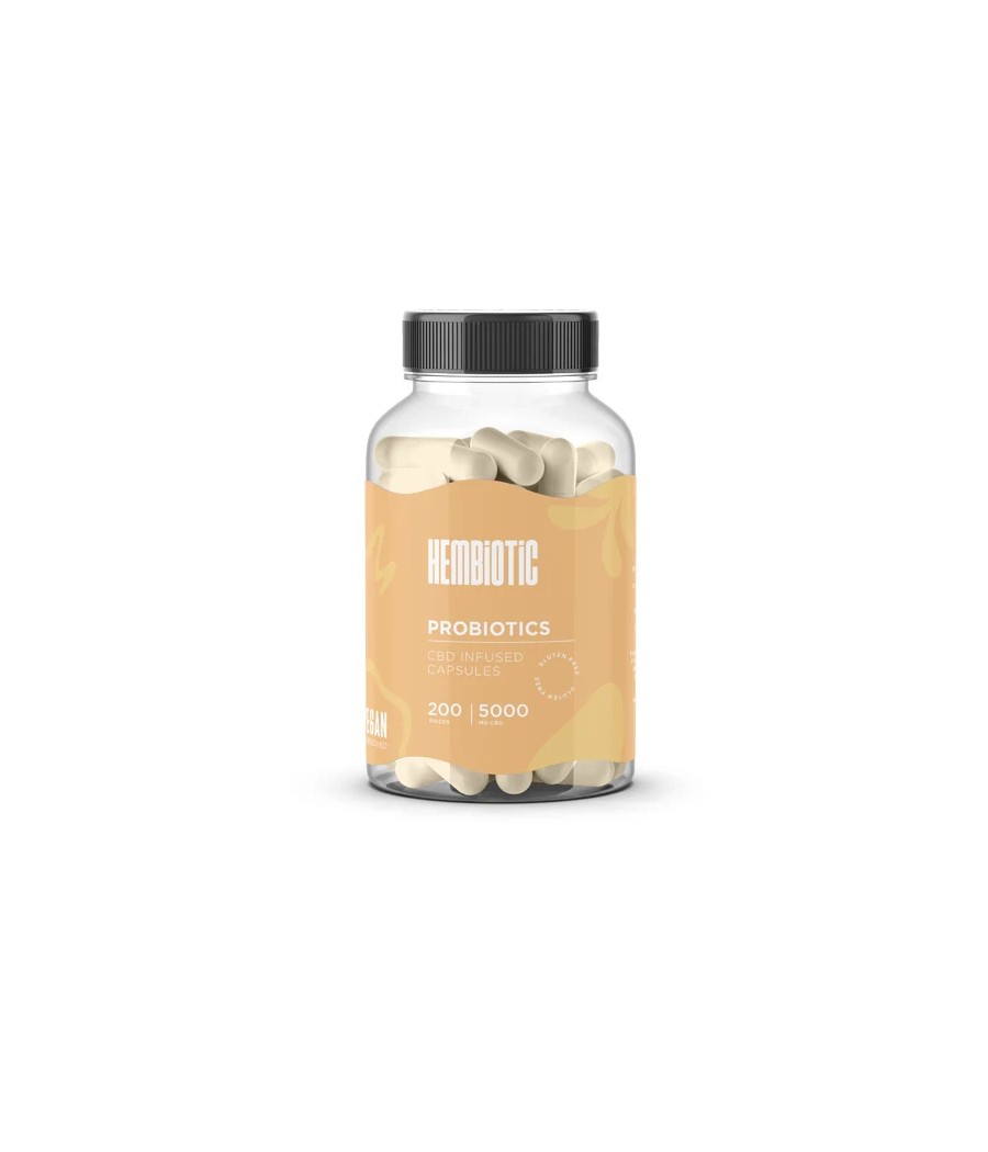 Hembiotic 5000mg Bulk Functional CBD Capsules - 200 Caps