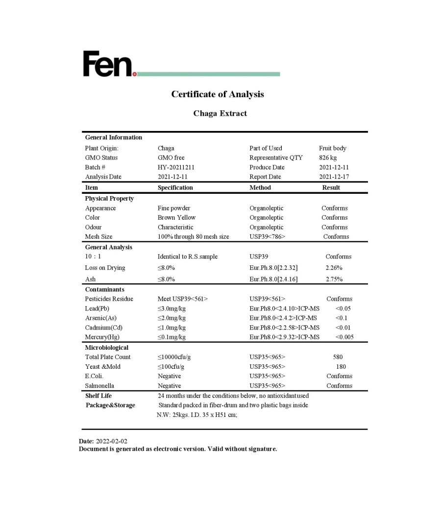 The Shroom Shop Chaga Mushroom 45000mg Capsules - 90 Caps