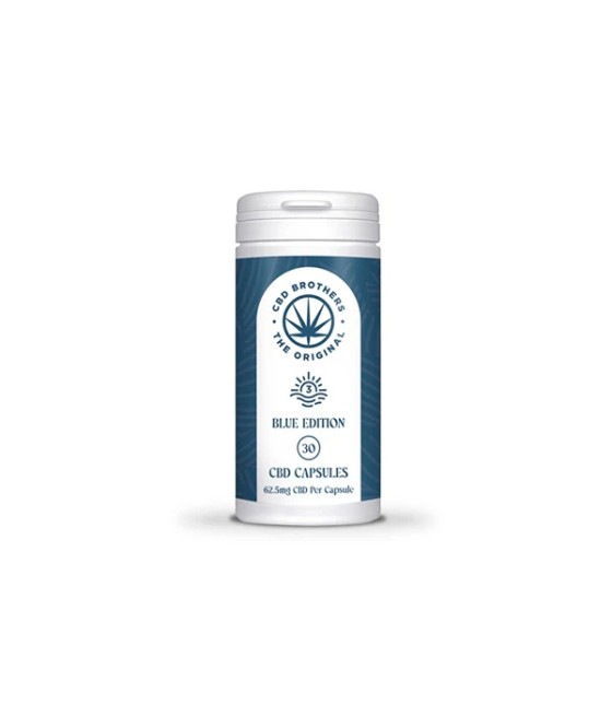 CBD Brothers Blue Edition 1875mg CBD/CBDA Vegan Capsules - 30 Caps