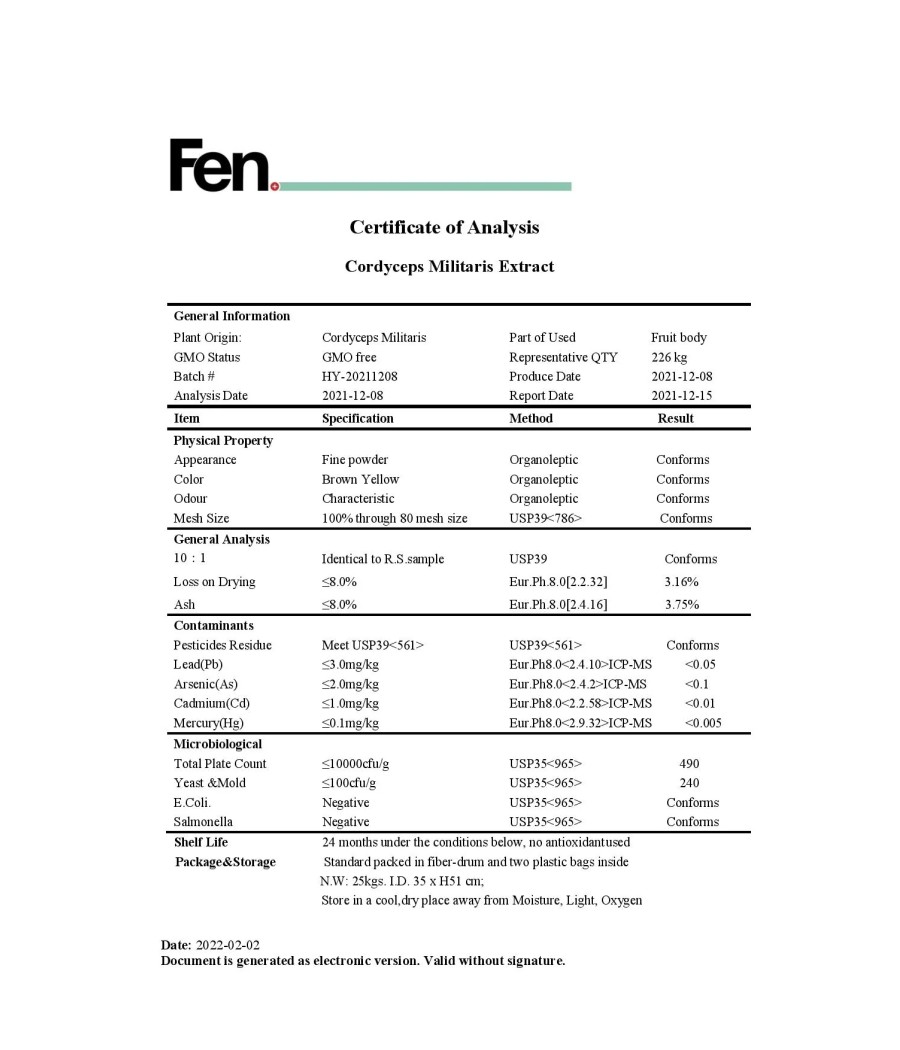 The Shroom Shop Cordycerps Mushroom 45000mg Capsules - 90 Caps