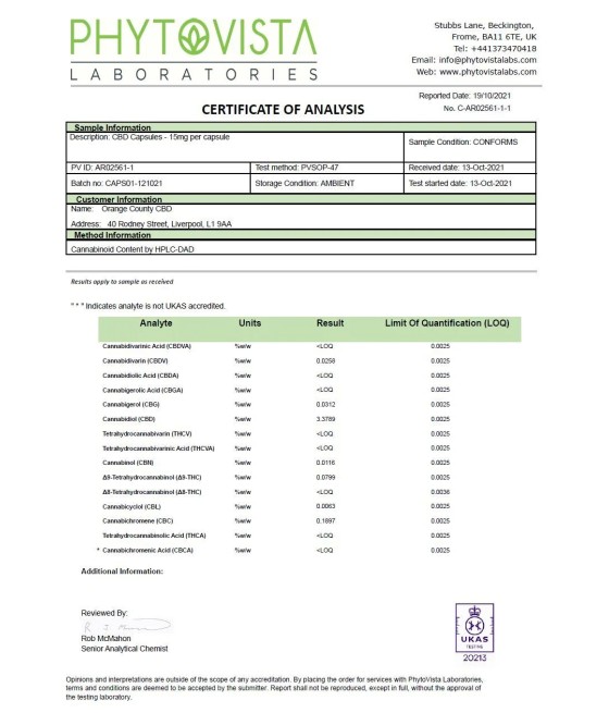 Orange County CBD 900mg Full Spectrum CBD Capsules - 60 Caps
