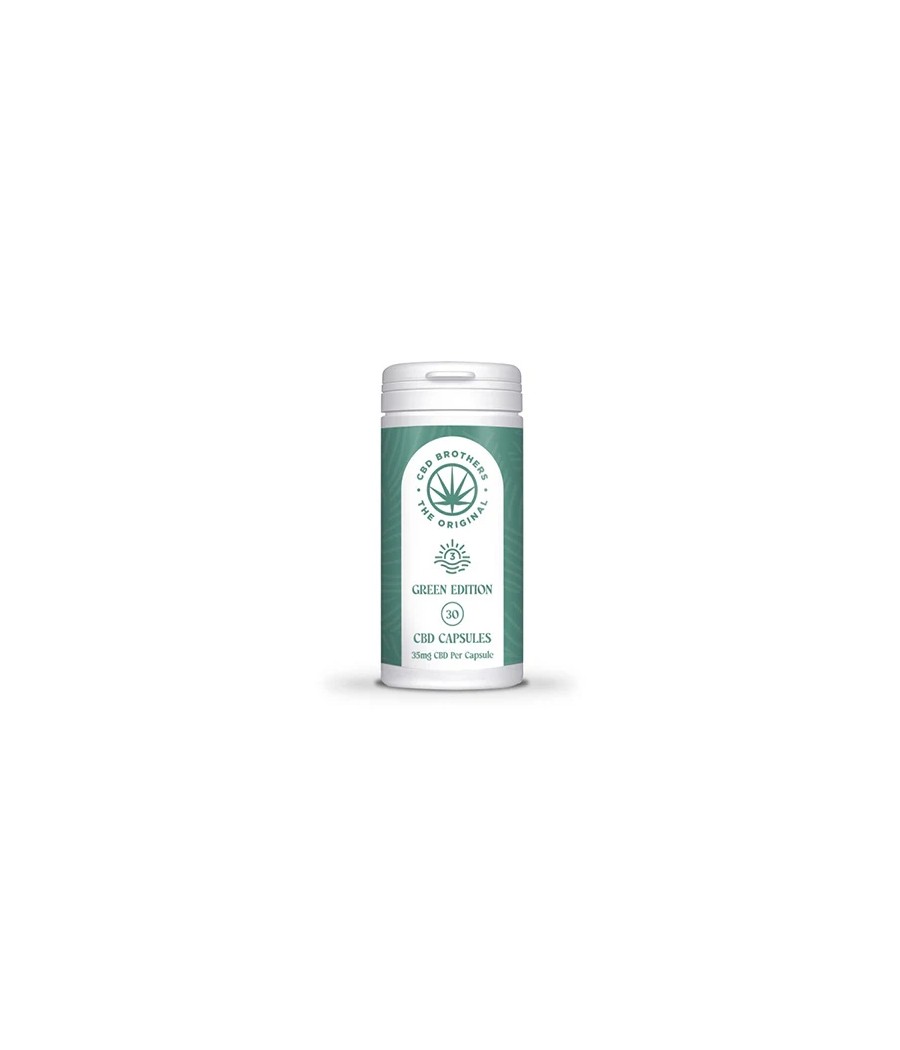 CBD Brothers Green Edition 1050mg CBD/CBDA Vegan Capsules - 30 Caps